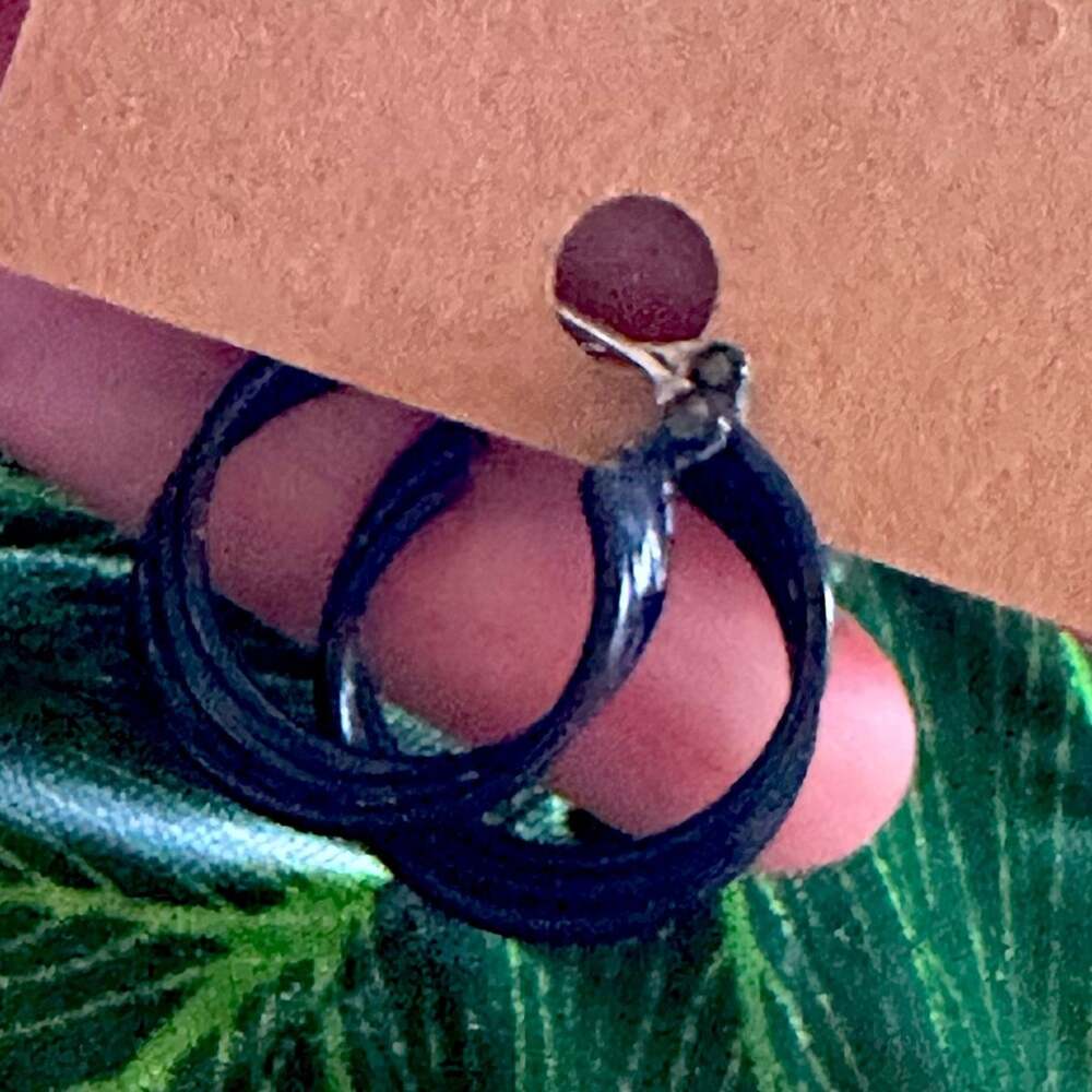 BOGO FREE 1/2” black hoop earrings
